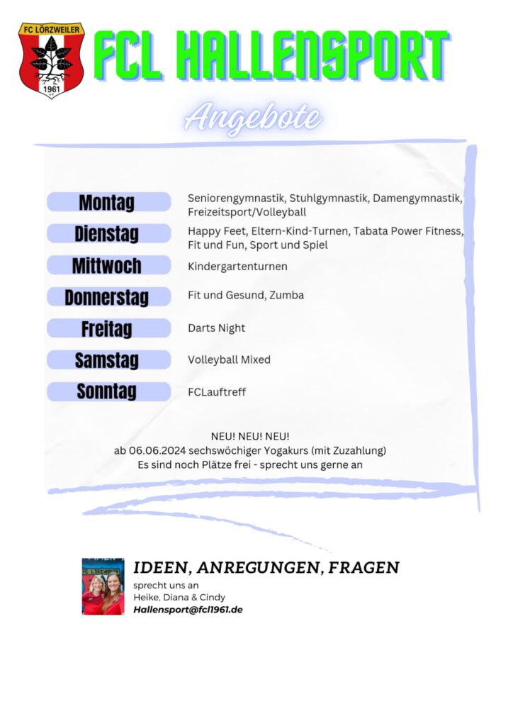 FCL Hallensport - Angebote